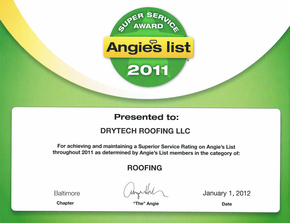 DryTech-Angies-List-Balt-2011 Certificate of Liability Insurance