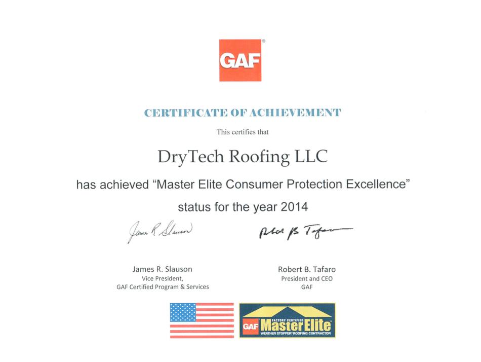 GAF_Certificate_of_Achievement_for_2014_pdf__1_page_ Certificate of Liability Insurance