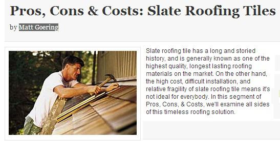 Roofers in Maryland and the Benefits of the Slate Roofs They Install