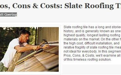 Roofers in Maryland and the Benefits of the Slate Roofs They Install